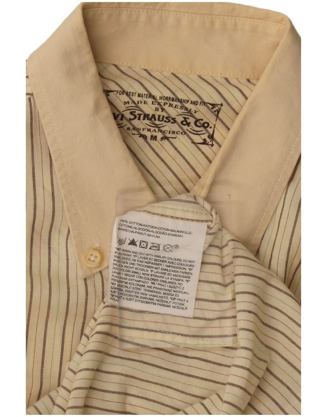 Camisa LEVI'S Hombre Algodón Rayas Beige Medio