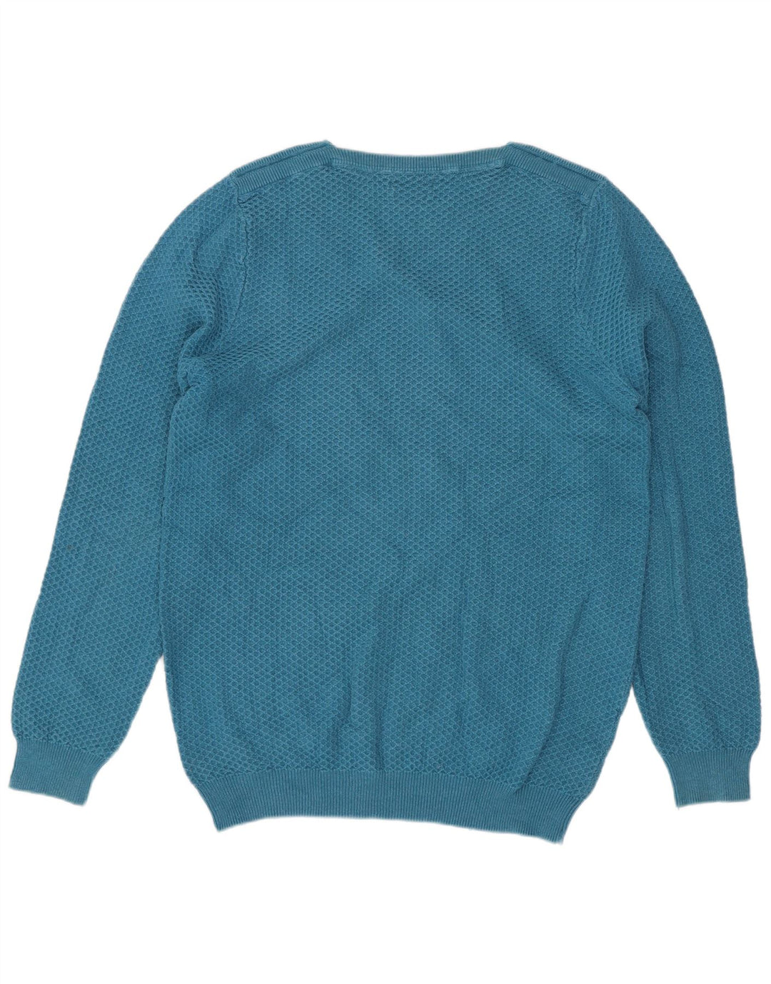 Jersey Massimo Dutti Hombre Cuello Barco Algodón Azul Medio