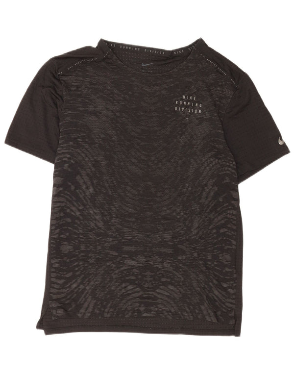 Nike Dri Fit - Camiseta con estampado abstracto para mujer, talla 40, color negro