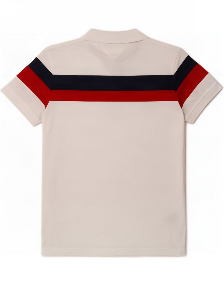 Tommy Hilfiger Polo De Corte Regular De Algodón Blanco Medio Con Bloques De Color