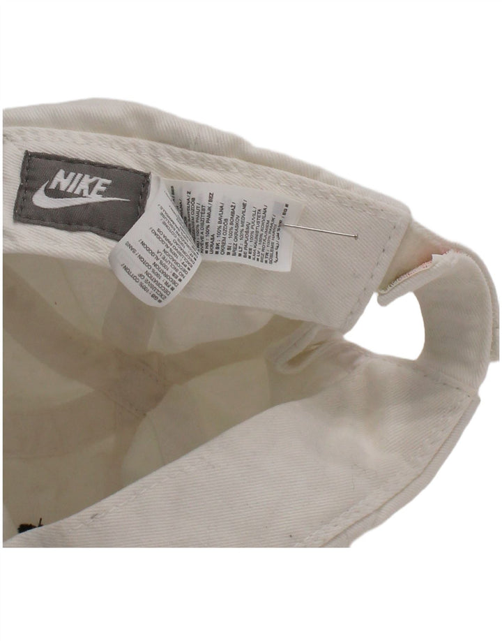 Nike Gorra de béisbol para niños de 7 a 8 años, talla pequeña/mediana, algodón blanco