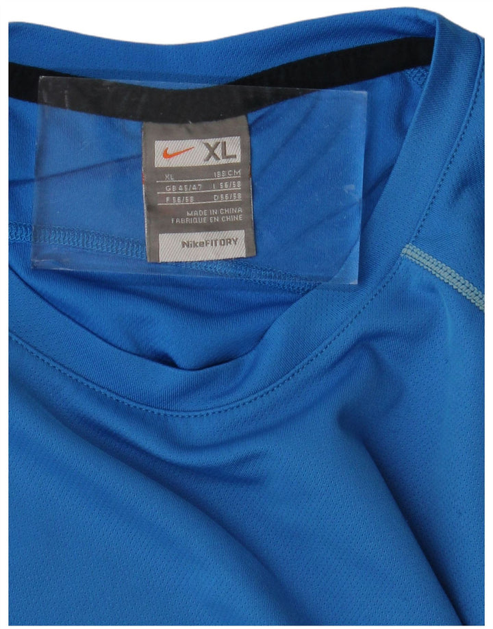 Camiseta NIKE Hombre Top XL Azul Colorblock