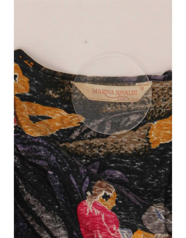 Marina Rinaldi Camiseta con estampado abstracto para mujer, talla 19, talla pequeña, multicolor
