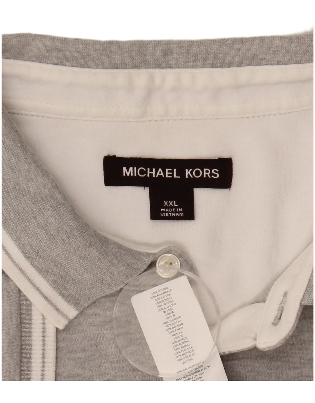 Michael Kors Polo para hombre 2XL Algodón gris