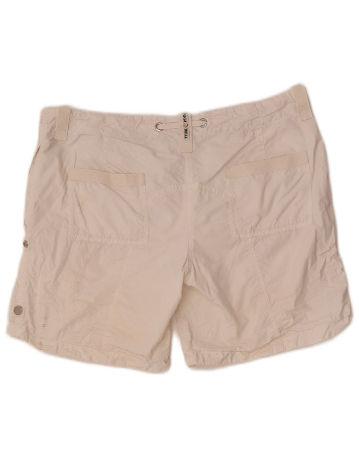 Pantalones cortos tipo cargo para mujer Think Pink W30 Algodón blanco mediano