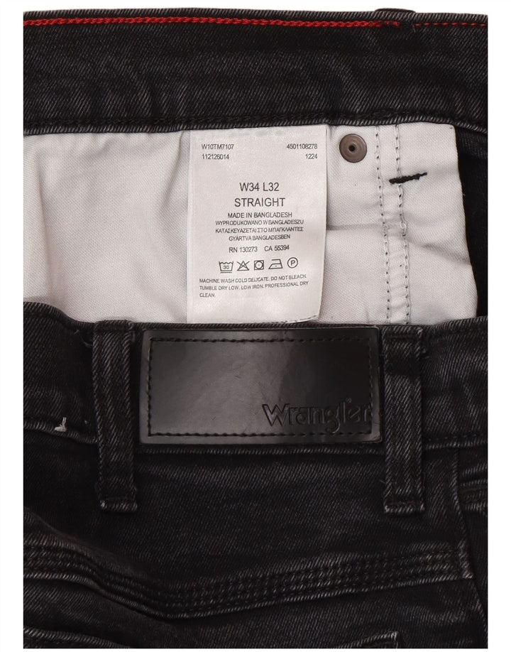 Wrangler Vaqueros rectos para hombre W34 L32 Algodón gris