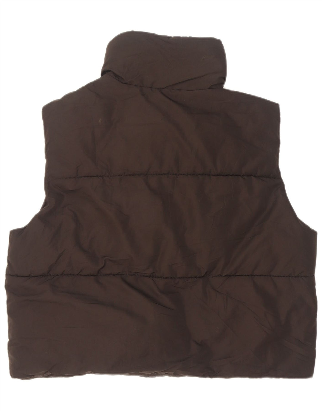 Zara Mujer Chaleco Acolchado Extragrande UK 44 Mediano Poliéster Negro