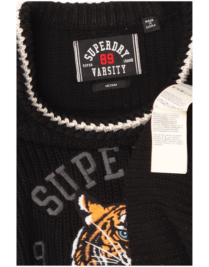 Superdry Jersey con cuello redondo y gráfico en bloques de color negro mediano para hombre