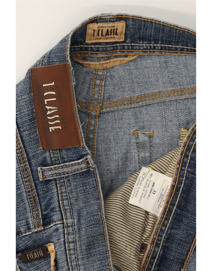 ALVIERO MARTINI Vaqueros rectos para hombre W33 L33 Algodón azul