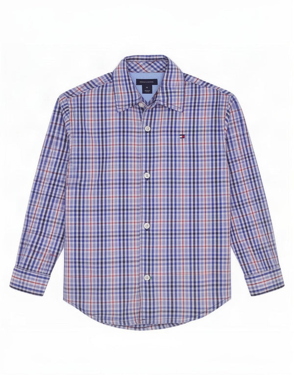 Tommy Hilfiger Baby Boys Shirt 18-24 Months Blue Gingham Cotton