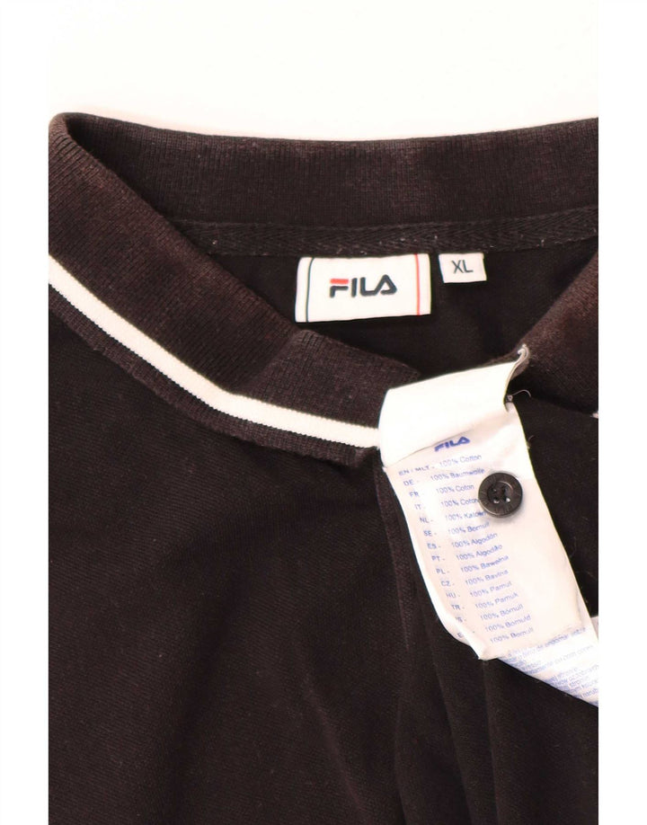 Fila Polo Hombre XL Algodón Negro