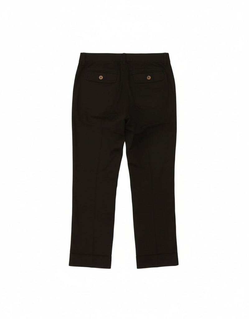 SPORTMAX Womens Straight Casual Trousers UK 8 Small W28 L26 Black Cotton Vintage Sportmax and Second-Hand Sportmax from Messina Hembry 