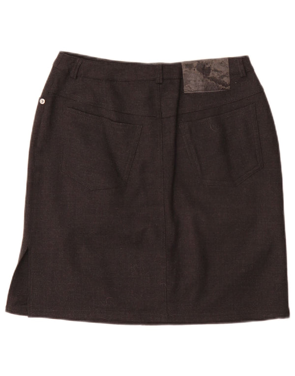 Marella Minifalda para Mujer UK 10 Small W28 Lana Negra