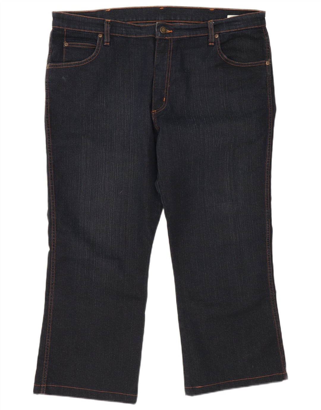 WRANGLER Vaqueros recortados para hombre W38 L25 Algodón azul marino