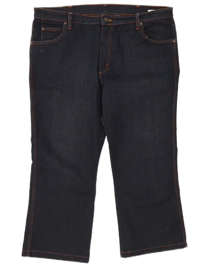 WRANGLER Vaqueros recortados para hombre W38 L25 Algodón azul marino