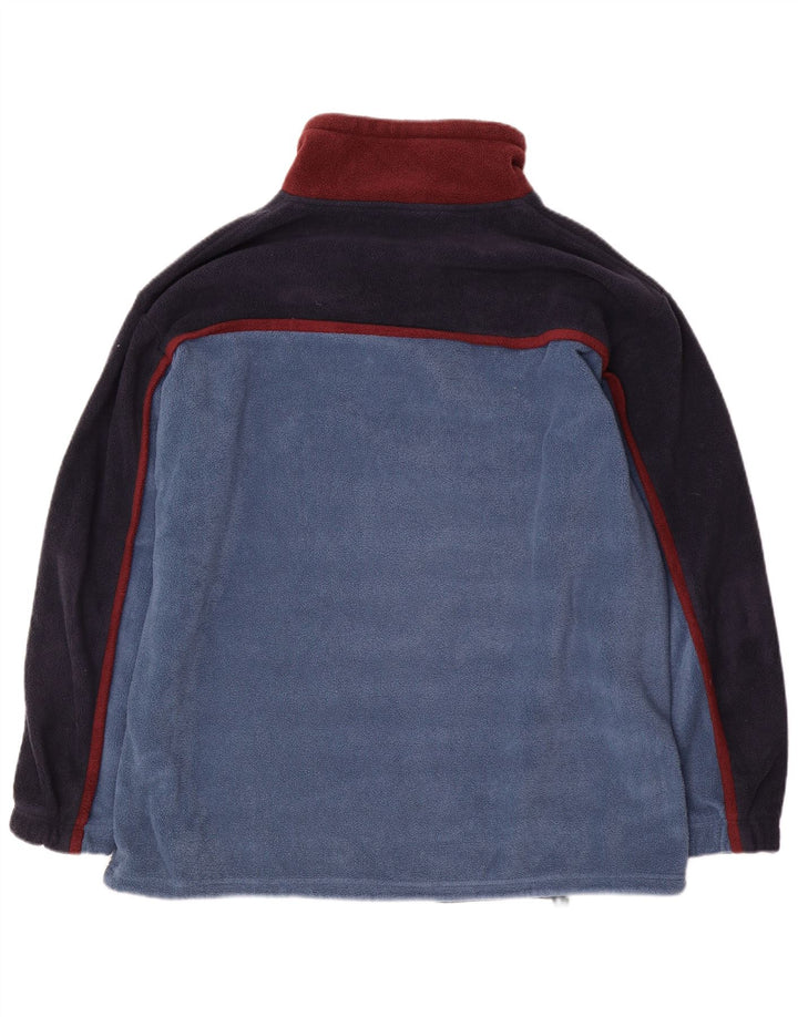 CAMARGUE Jersey de forro polar con cuello y cremallera para hombre Poliéster color block azul grande