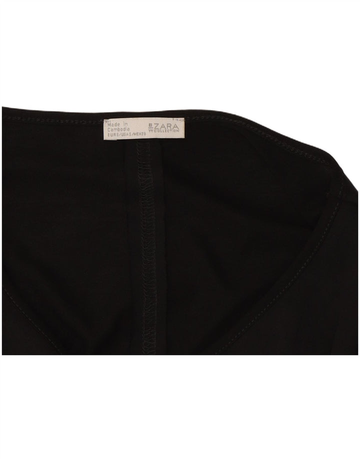 ZARA Womens Oversized Blouse Top UK 10 Small Black