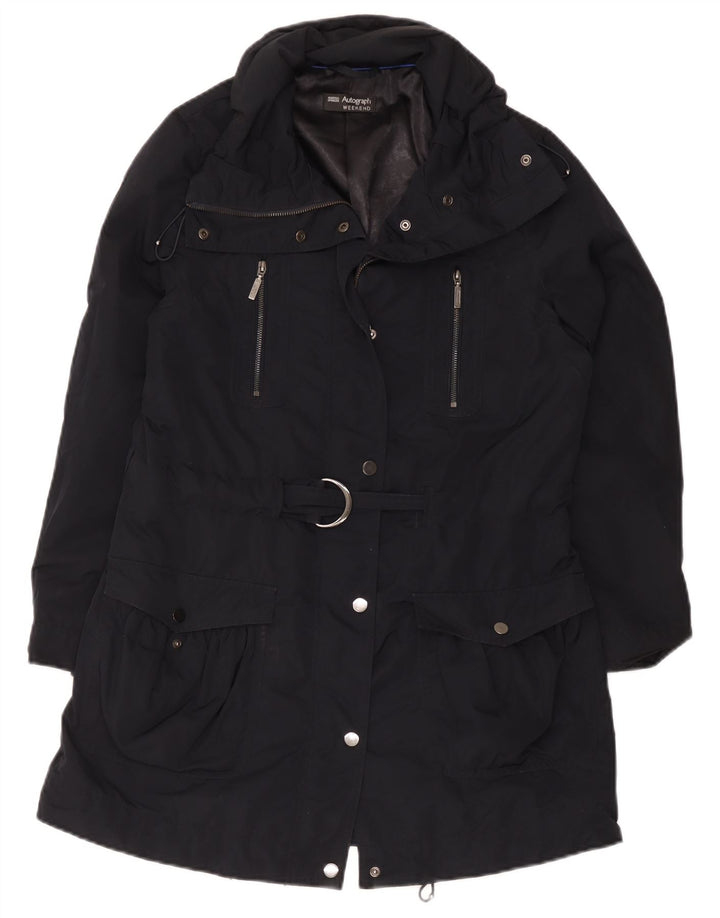 Marks & Spencer Abrigo cortavientos autógrafo para mujer UK 42 Medium Black