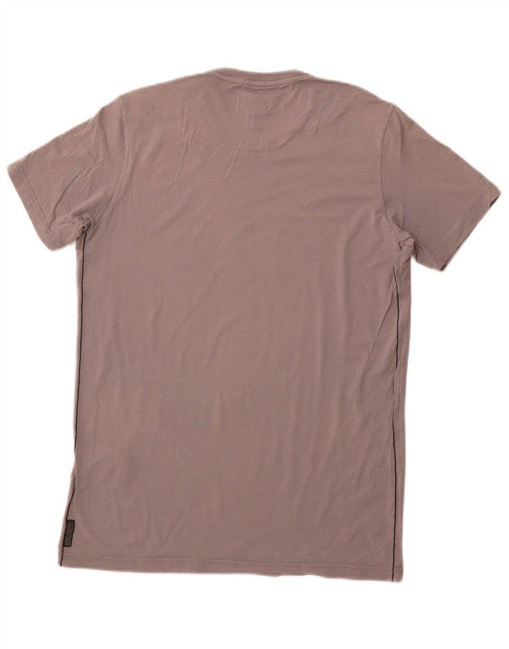 Armani Jeans Hombre Extra Slim Graphic Camiseta Top Grande Gris Algodón