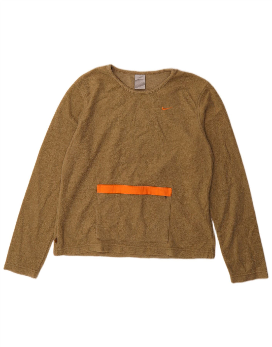 NIKE Jersey de forro polar para mujer US 12/14 Grande Caqui Poliéster