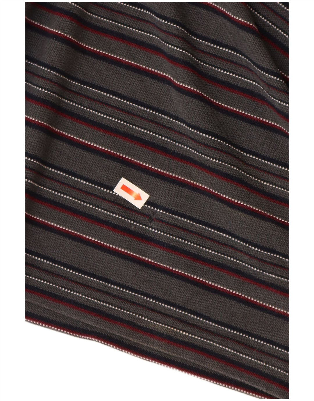 FRED PERRY Polo de manga larga para hombre de algodón a rayas gris medio