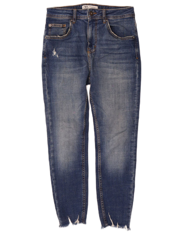 Zara Jeans ajustados desgastados para hombre EU 38 Small W30 L26 Algodón azul