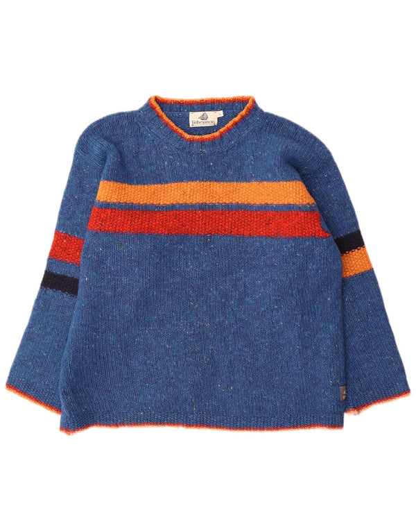 Fisherman Out Of Ireland Suéter tipo jersey con cuello redondo para hombre, talla grande, azul