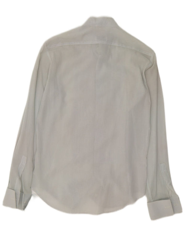 Pal Zileri Camisa formal para hombre Talla 14 1/2 37 Algodón a rayas azul pequeño