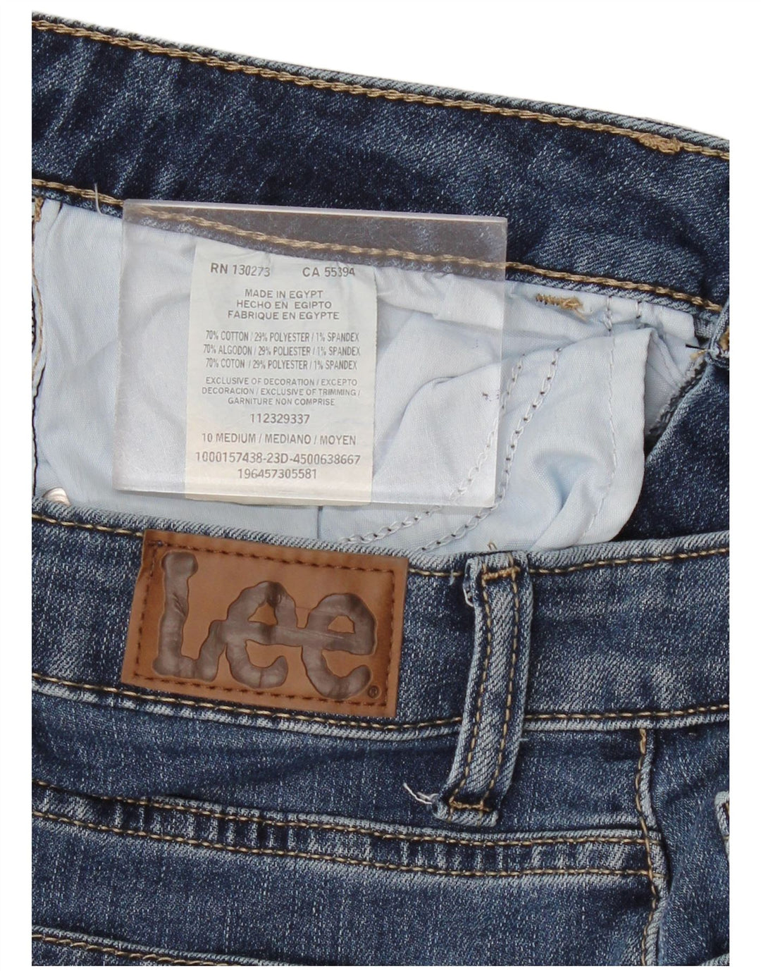 LEE Capri Jeans para Mujer US 10 Grande W30 L21 Algodón Azul