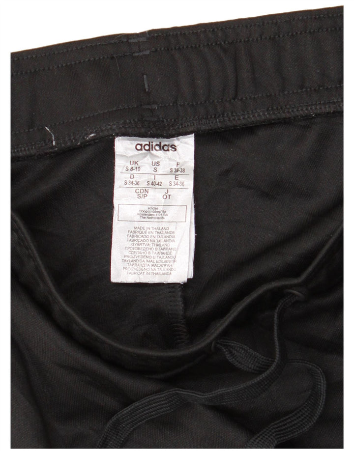 Adidas Pantalones de chándal para mujer UK 8/10 Small Negro Poliéster