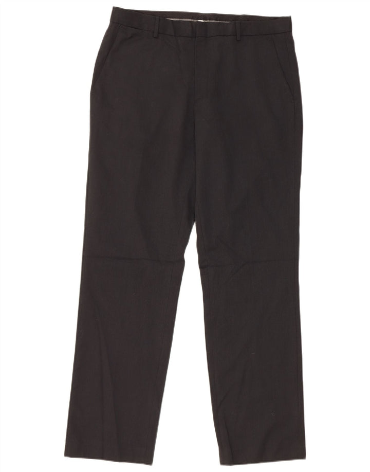 CALVIN KLEIN Pantalón de traje slim fit para hombre W32 L30 Poliéster negro