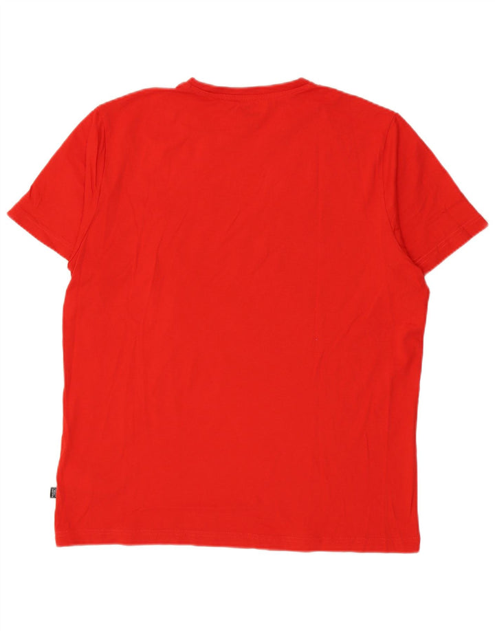 Puma - Camiseta gráfica para hombre, talla grande, algodón rojo