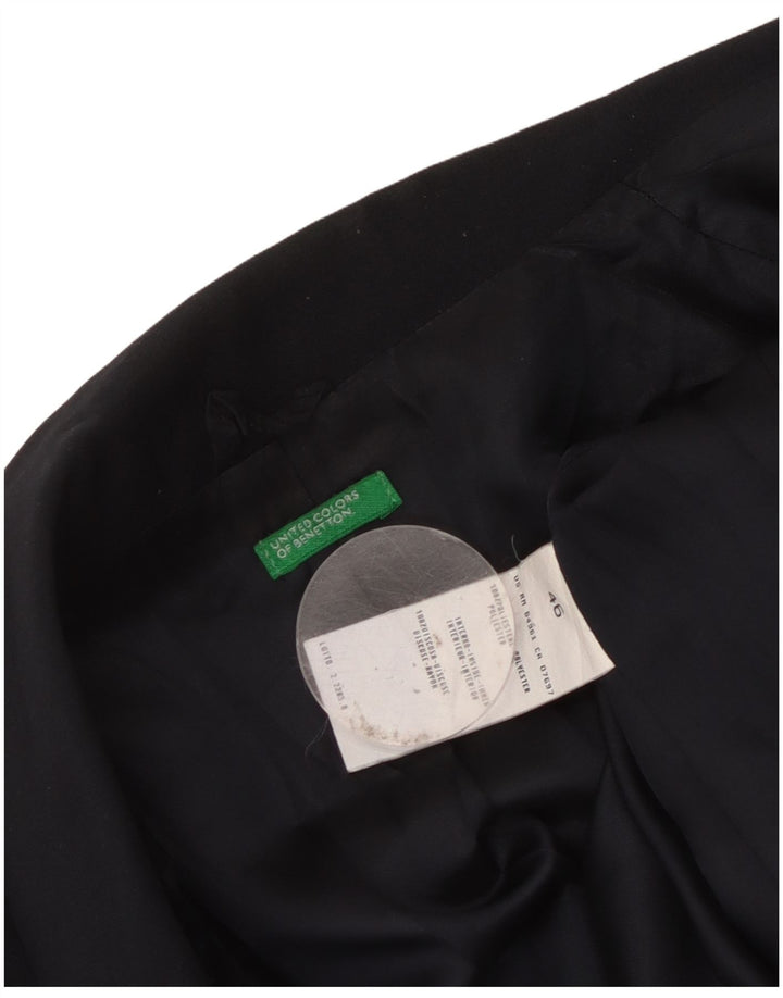 Benetton Chaqueta Americana De 3 Botones IT 46 Large Poliéster Azul Marino