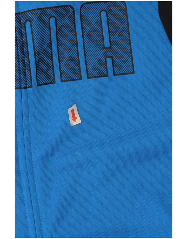 Puma - Chaqueta de chándal con gráfico para niños, 13-14 años, color azul