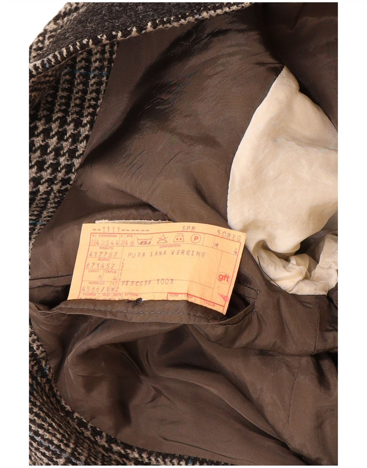 GIORGIO ARMANI Chaqueta tipo blazer de 2 botones para hombre IT 50 Pata de gallo gris medio