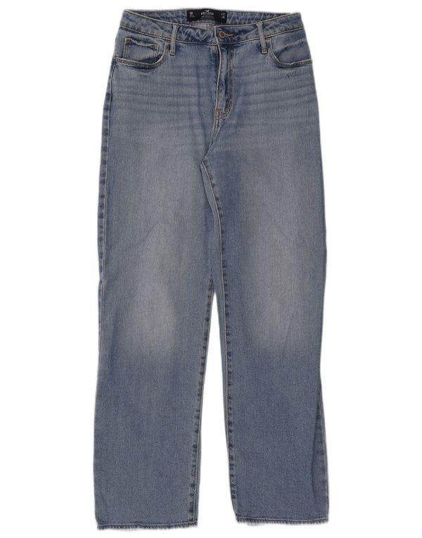Hollister Jeans rectos de talle alto para mujer Dad US 5 Small W27 L30 Azul