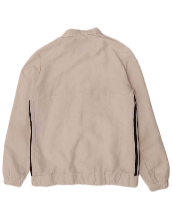 Adidas Mujer Regular Fit Chándal Top Chaqueta Reino Unido 12/14 Mediano Blanco Deportes