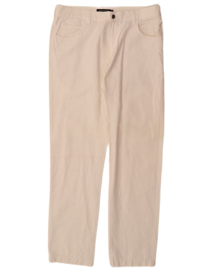 MARINA YACHTING Pantalón Casual Recto Hombre W36 L31 Algodón Blanco