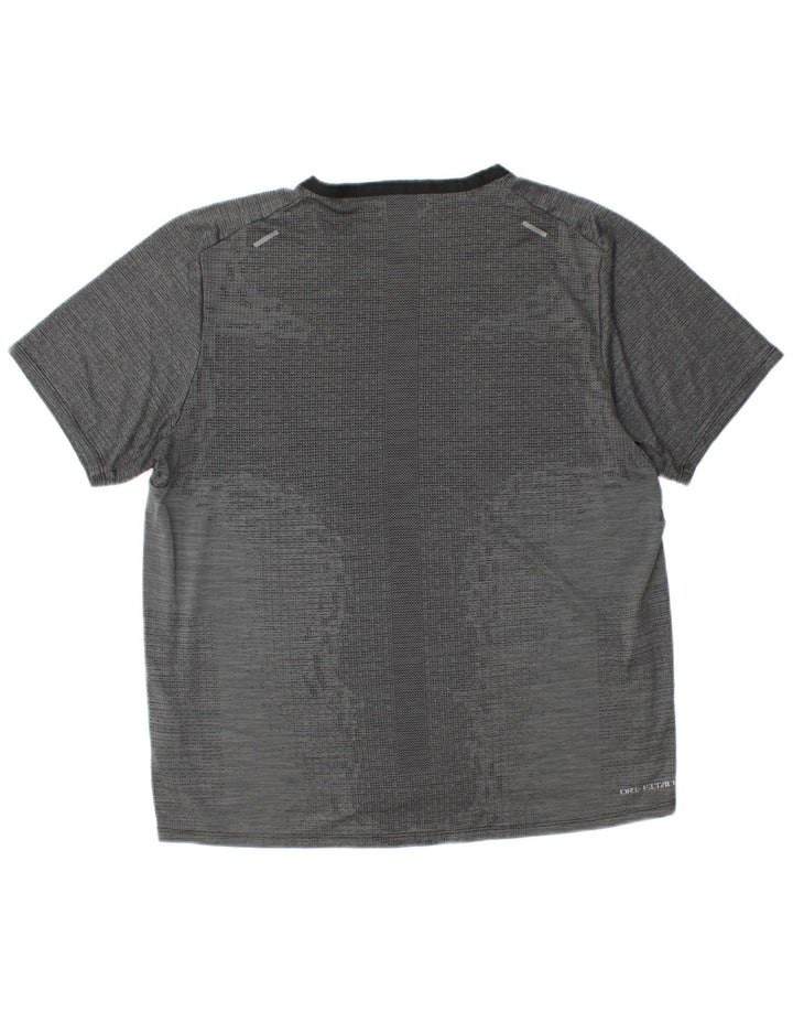 Camiseta Nike Dri Fit para hombre Top poliéster gris grande