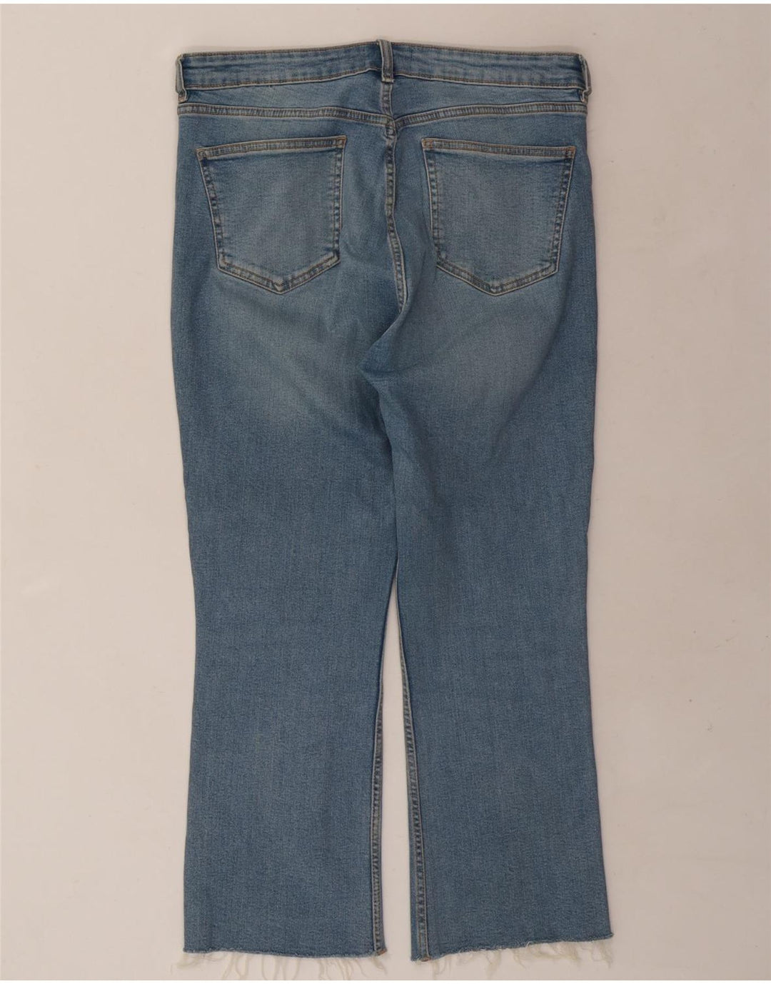 Vaqueros Zara Mujer Crop Bootcut EU 46 XL W36 L25 Azul