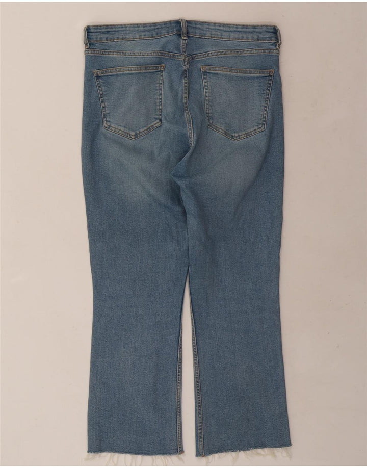 Vaqueros Zara Mujer Crop Bootcut EU 46 XL W36 L25 Azul