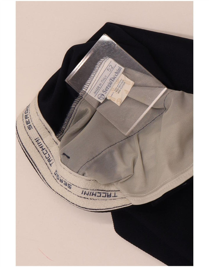 Sergio Tacchini Pantalones cortos chinos para hombre IT 52 XL W32 Azul marino Poliéster