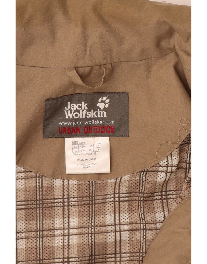 Jack Wolfskin Chaqueta utilitaria con capucha para hombre UK 44 XL Poliéster beige