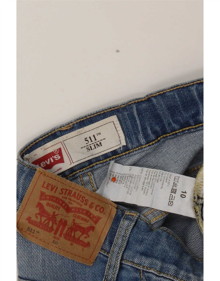 Levi's 511 Shorts vaqueros ajustados para niños 9-10 años W24 Algodón azul