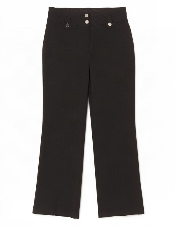 Marks & Spencer Pantalones casuales con corte de bota para mujer UK 12 Medium W30 L32 Negro