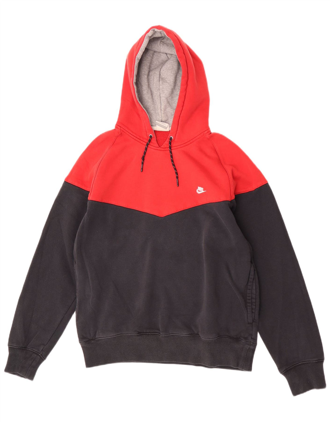 Nike Jersey con capucha y corte regular de algodón color block en rojo mediano