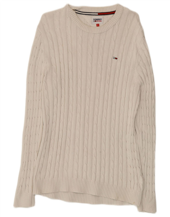 Tommy Hilfiger Jersey con Cuello Redondo para Hombre de algodón Blanco Mediano