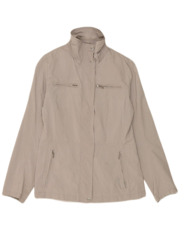 Geox Chaqueta impermeable para mujer UK 8 Small Gris Poliéster