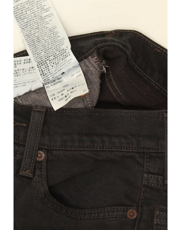 Levi's Vaqueros Slim Mujer W24 L27 Algodón Negro