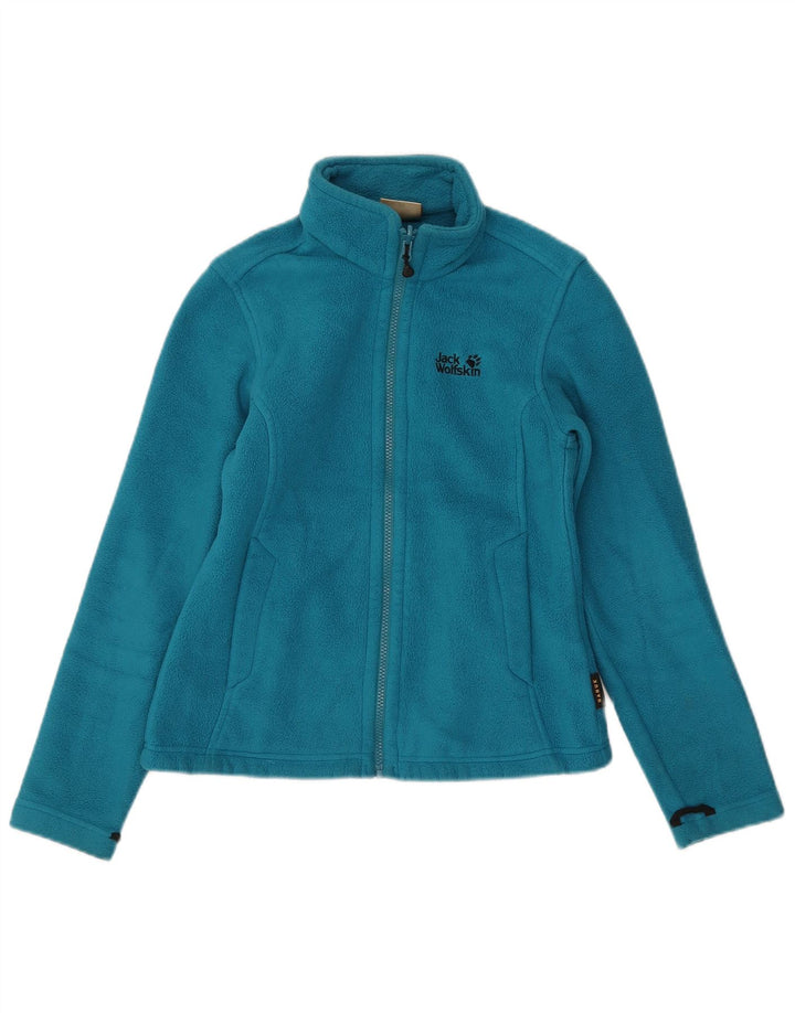 Jack Wolfskin Chaqueta polar con forro para mujer UK 10 Small Azul Poliéster